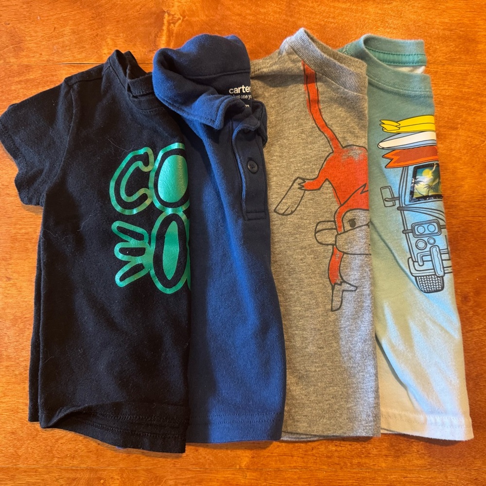 Kids Graphic T-Shirts - Black, Blue, Gray, Light Blue size 18 Month